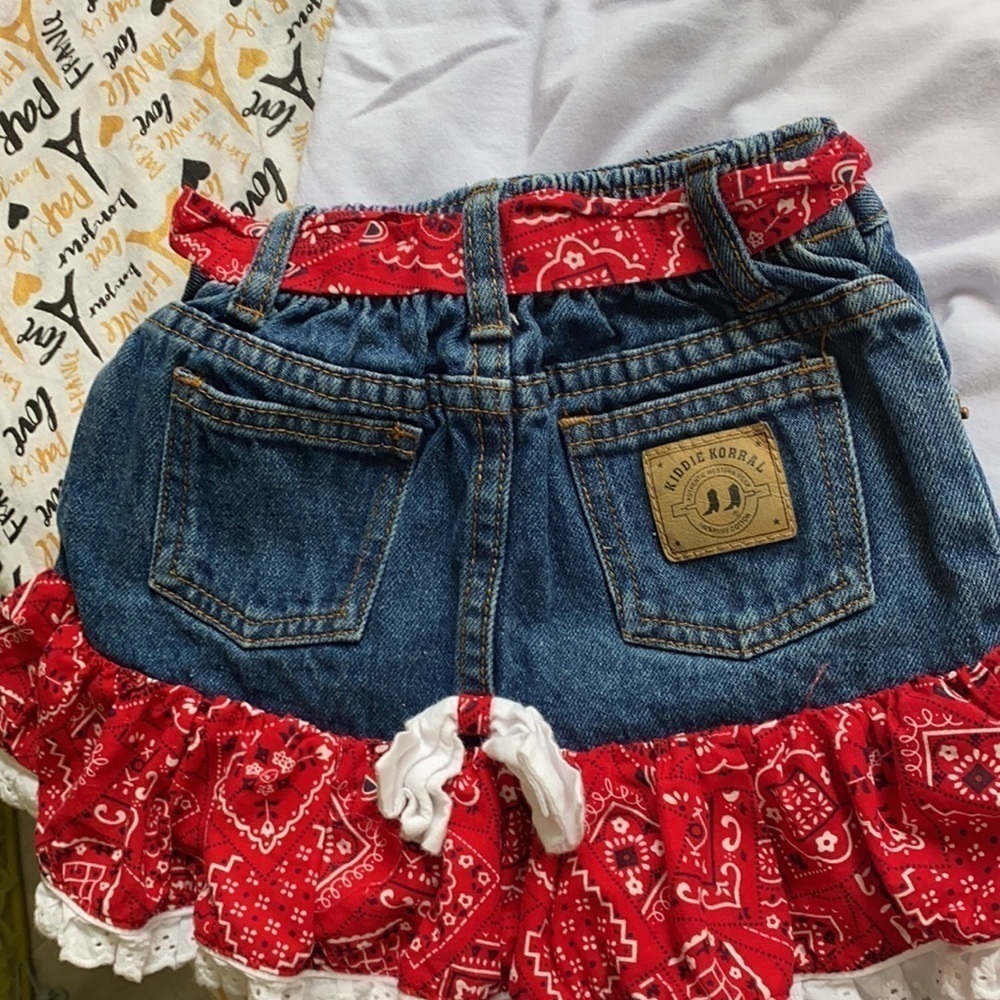 Toddler girl bundle size 4 COWGIRL skirt and shirt set - Picture 5 of 5